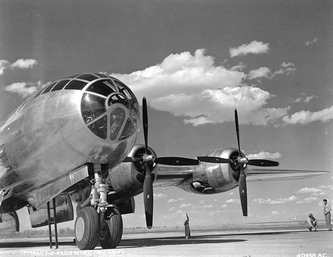 B-29 A1 Black and White Historic Photo