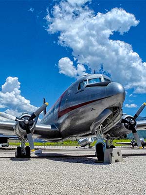 Douglas C-54 Skymaster transport airplane at Hill Aerospace Museum